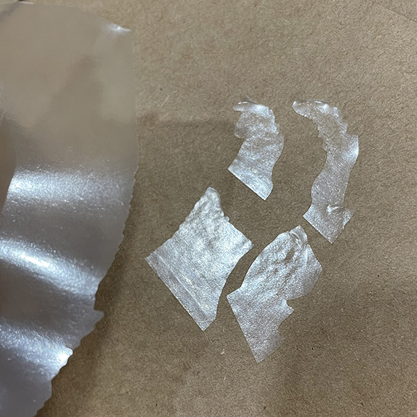透明易碎膜碎紙